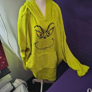 Green Grinch Hooded Blanket